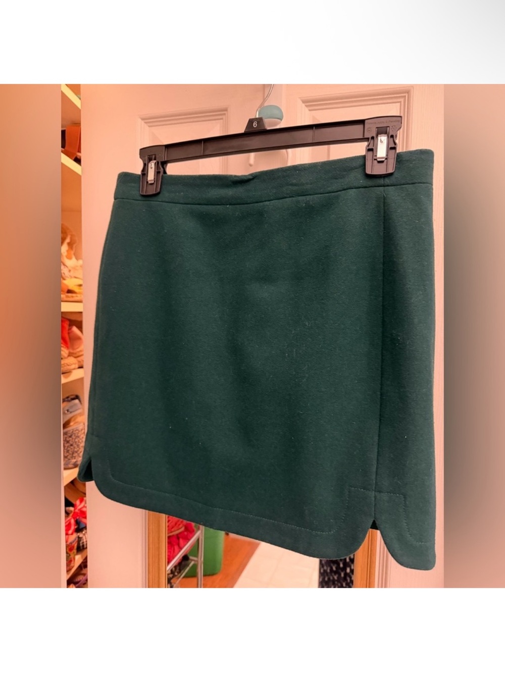 J. Crew wool blend Dark Green Mini Skirt